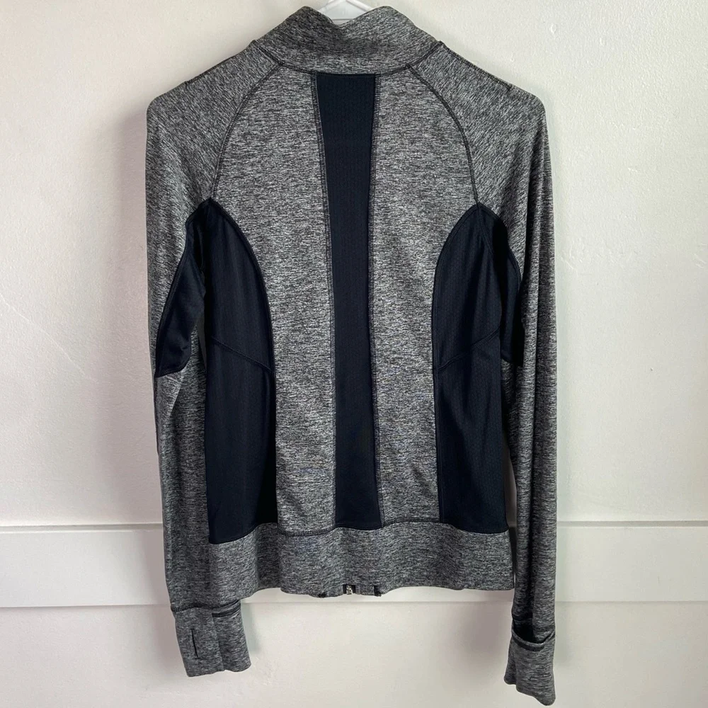 Reva Activewear Heather Gray and Black Full Zip Jacket - Picture 2 of 6